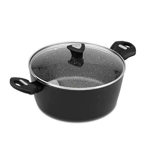Marburg Non-stick Saucepan w/Lid 20cm Black