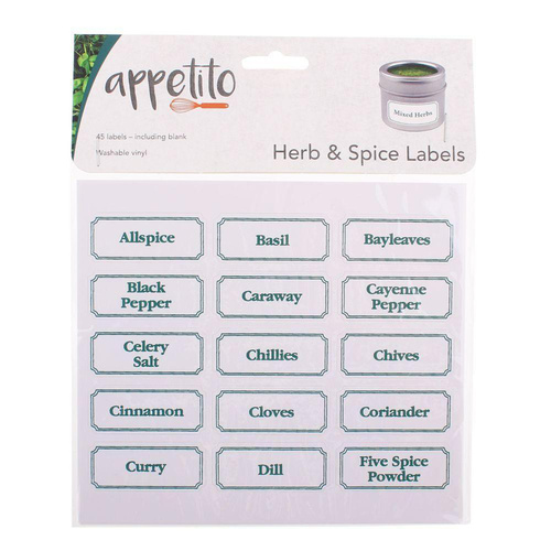 Appetito Herb & Spice Labels Pack 45