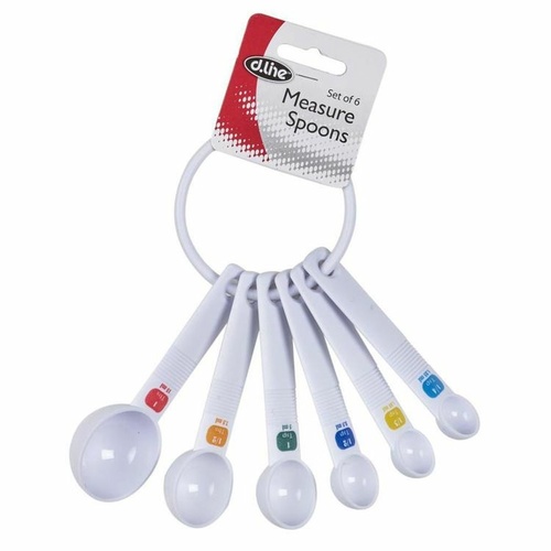 Dline Set of 6 Plastic Measuring Spoons