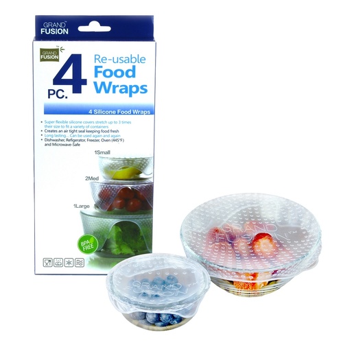 4 Pack Silicone Food Wraps