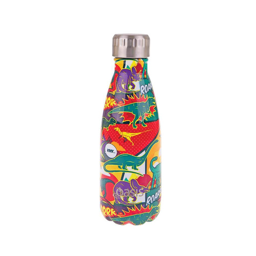 Oasis 350ml Stainless Steel Double Wall Insulated Drink Bottle Dinosaurs