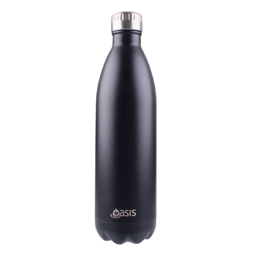 Oasis 1L Stainless Steel Double Wall Insulated Drink Bottle Matte Black