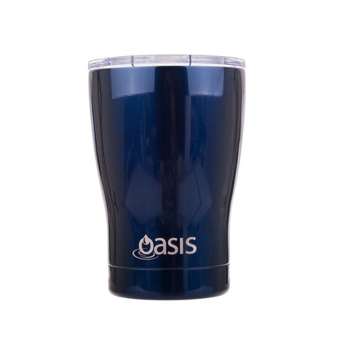 Oasis 350ml Double Wall Insulated Coffee Travel Cup Navy