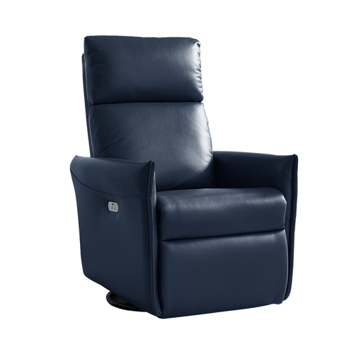 Cooma Electric Swivel Recliner Chair Midnight Blue
