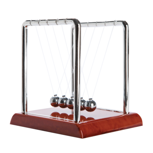 Newton's Cradle with Marble Wood Base 