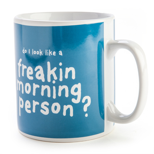 900ml Giant Coffee Mug 'DO I LOOK LIKE A FREAKIN MORNING PERSON'