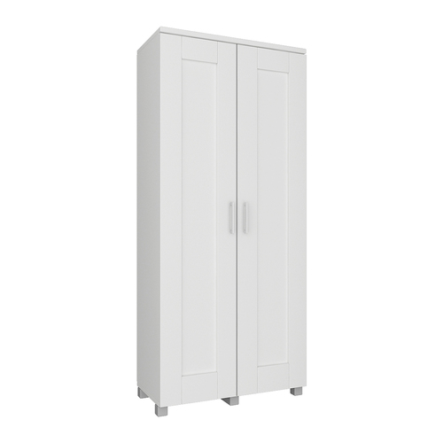 Montreal 2 Door Broom Cupboard White