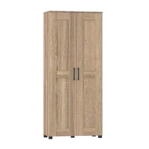Montreal Broom Cupboard 2 Door Light Sonoma Oak