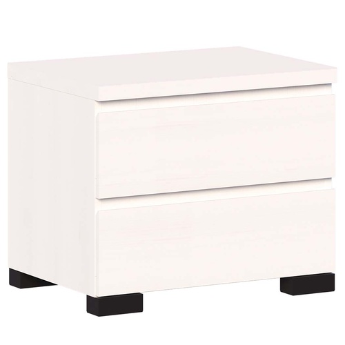 Elara 2 Drawer Bedside Table White
