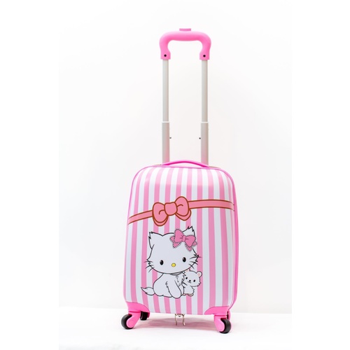 SkyAir Carry On 4 wheel cartoon kid trolley travel suitcase Kitty Cat