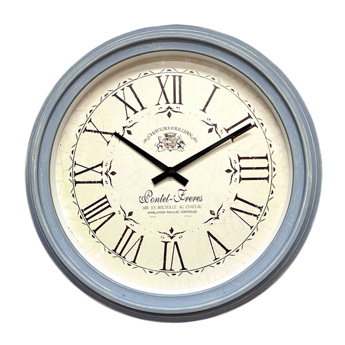 Elegant Home Style Large Wall Clock 61cm Blue
