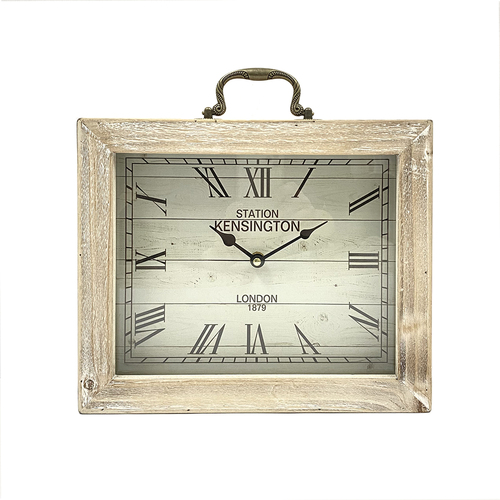 Classical Wooden Square Table Clock 30cm
